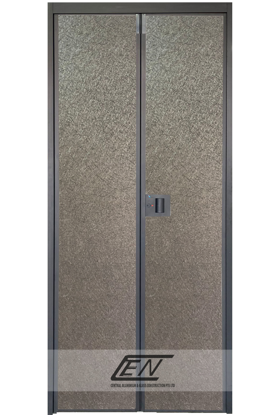 Aluminium Frame (Black) V-Fold Door - B619